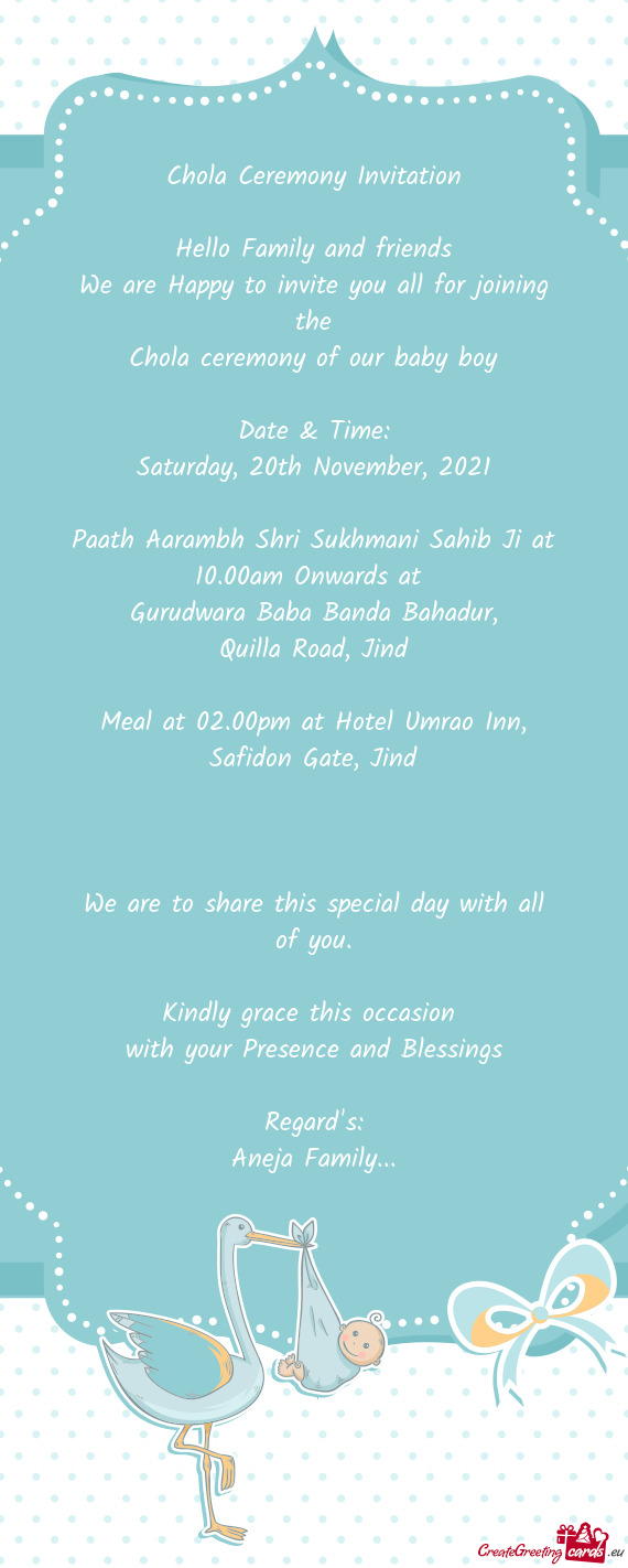 Paath Aarambh Shri Sukhmani Sahib Ji at 10.00am Onwards at