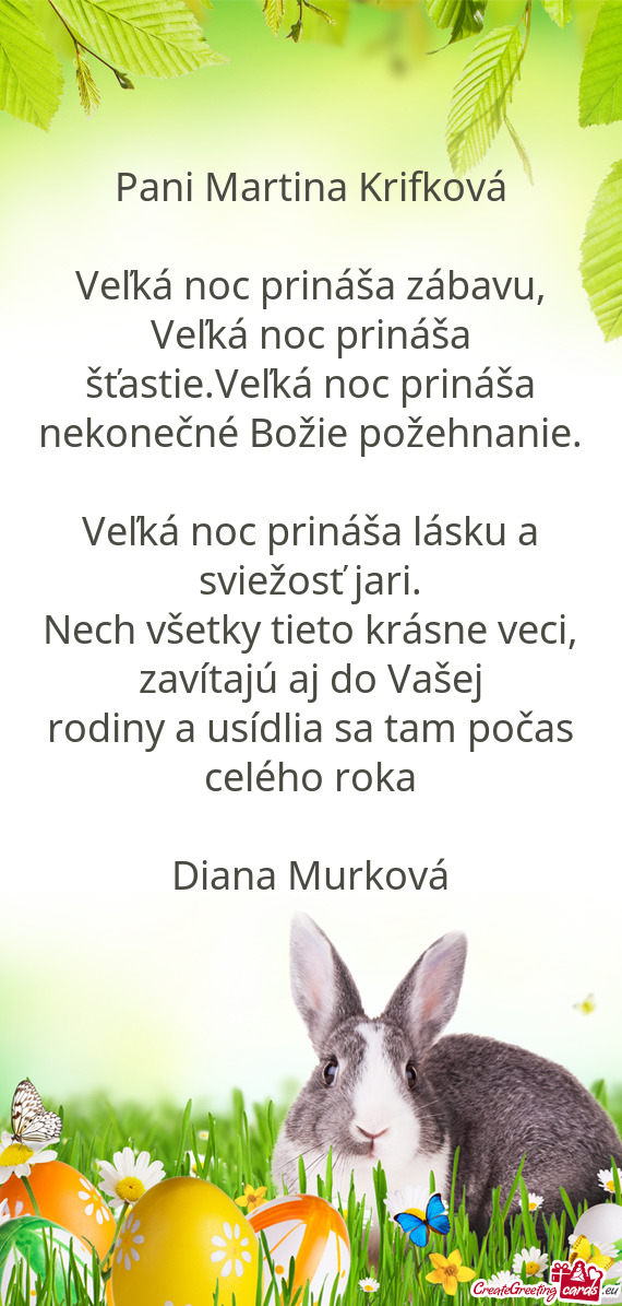 Pani Martina Krifková