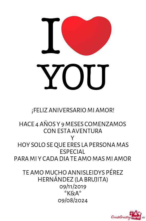 PARA MI Y CADA DIA TE AMO MAS MI AMOR