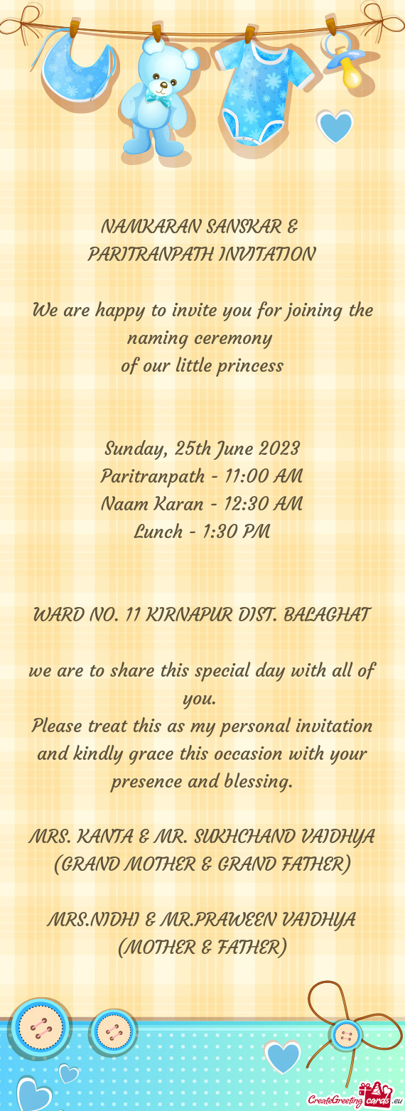 PARITRANPATH INVITATION