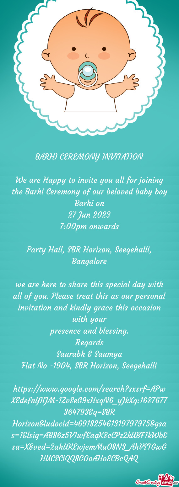 Party Hall, SBR Horizon, Seegehalli, Bangalore