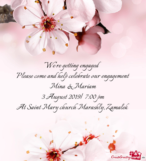 Please come and help celebrate our engagement
