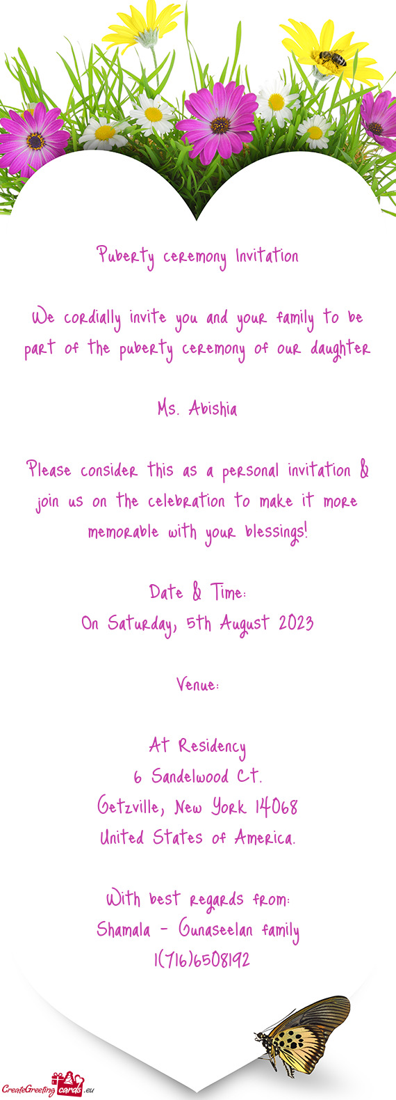 Please consider this as a personal invitation & join us on the celebration to make it more memorable