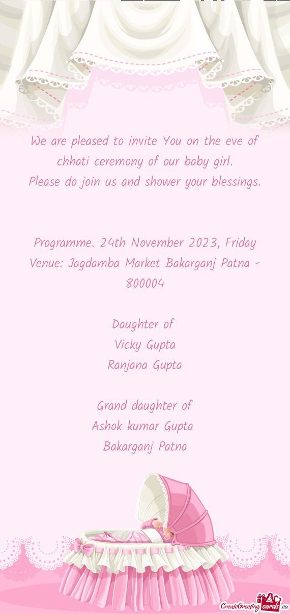 Please do join us and shower your blessings