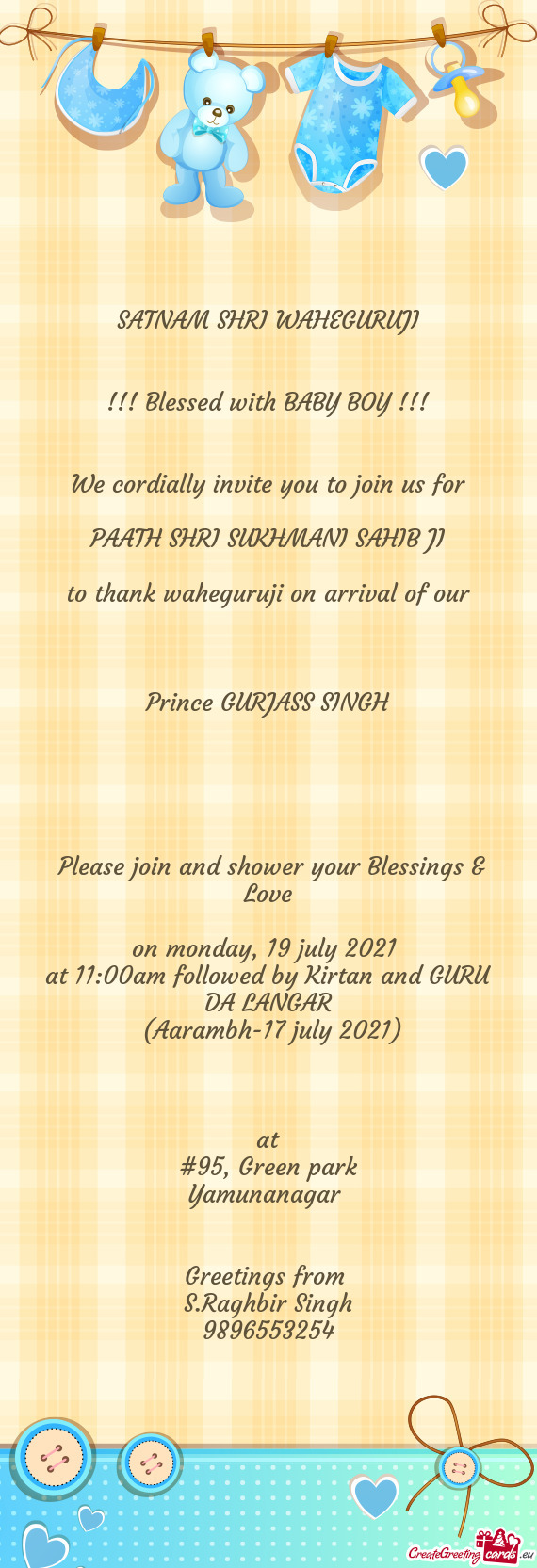 Please join and shower your Blessings & Love
