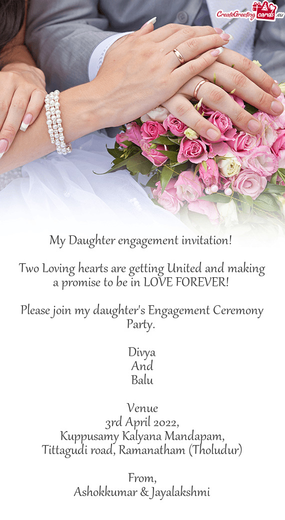 Please join my daughter