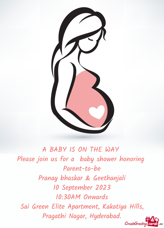Please join us for a baby shower honoring