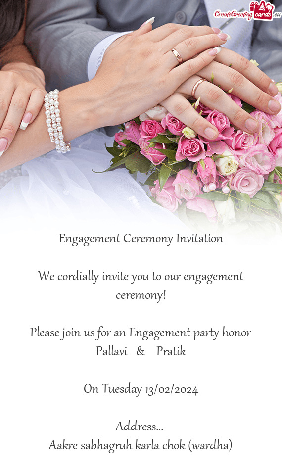 Please join us for an Engagement party honor