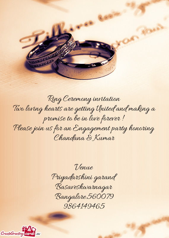 Please join us for an Engagement party honoring