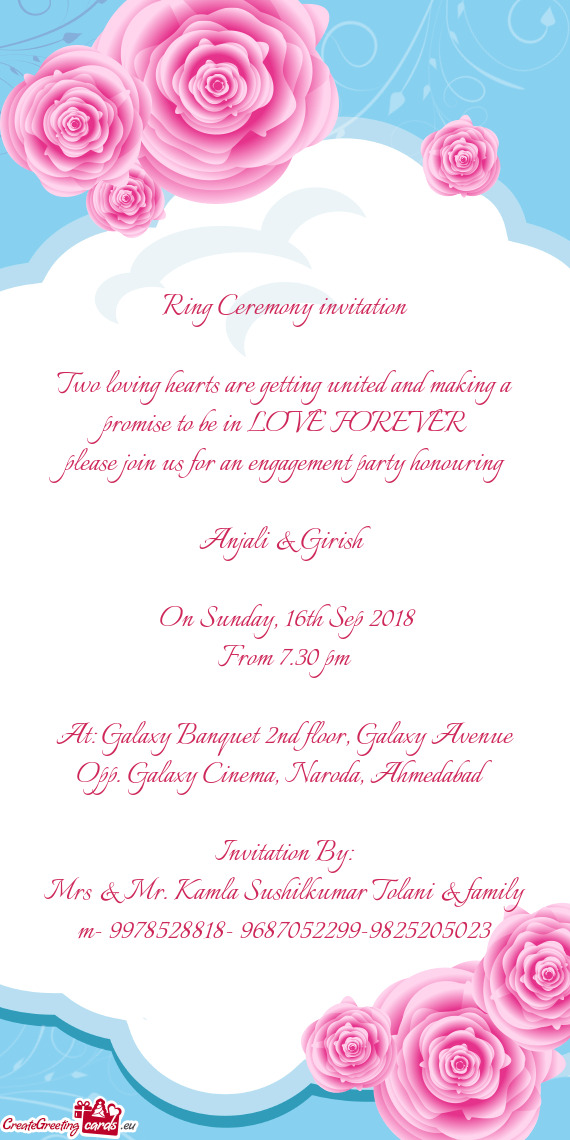 Please join us for an engagement party honouring