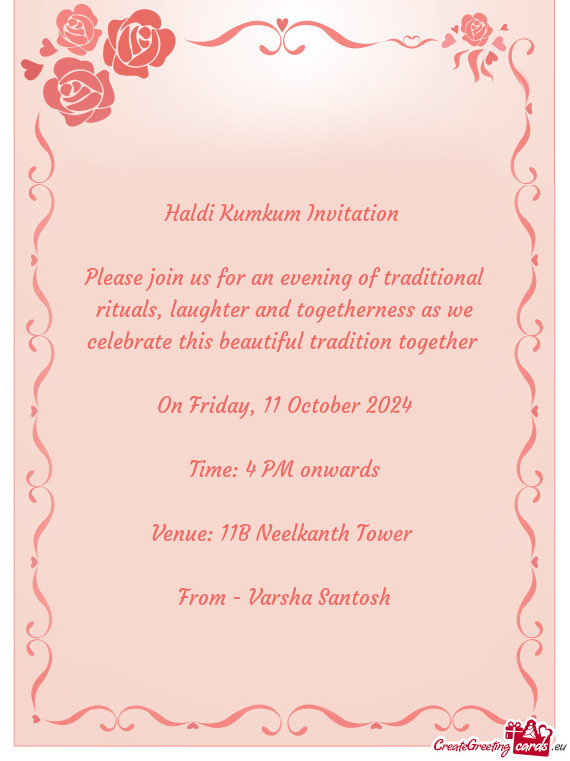 Please join us for an evening of traditional rituals, laughter and togetherness as we celebrate this