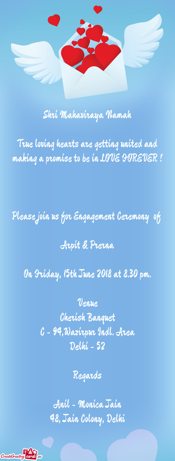 Please join us for Engagement Ceremony of