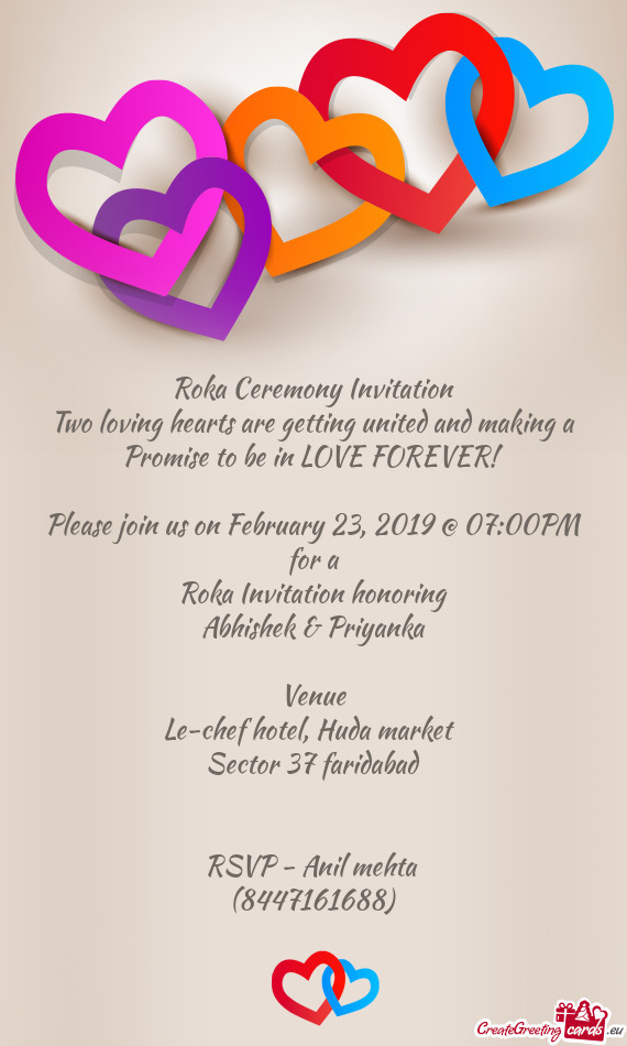 Please join us on February 23, 2019 @ 07:00PM for a