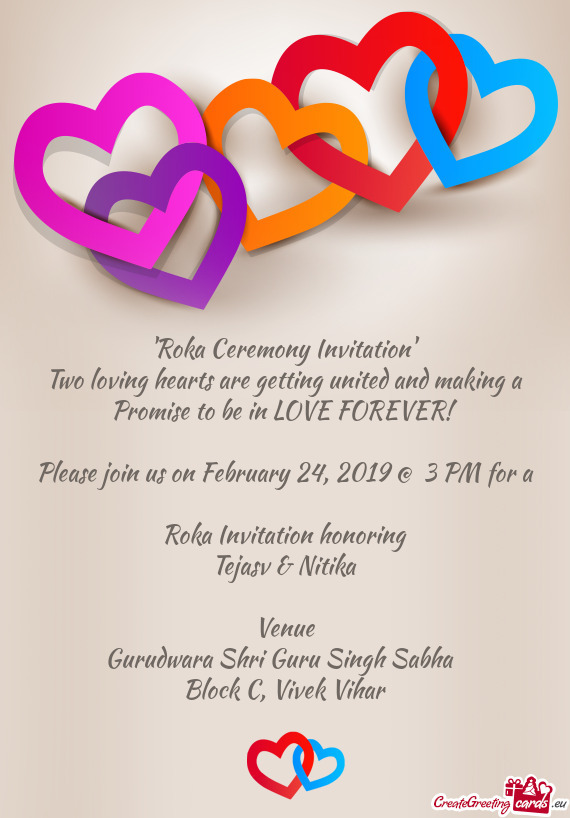 Please join us on February 24, 2019 @ 3 PM for a