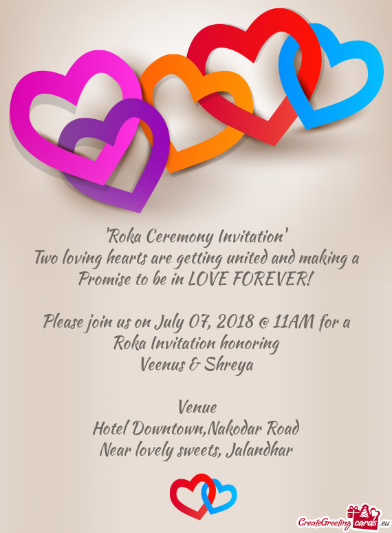 Please join us on July 07, 2018 @ 11AM for a