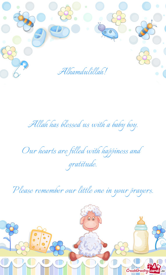 Please remember our little one in your prayers