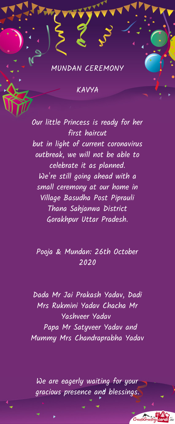 Pooja & Mundan: 26th October 2020