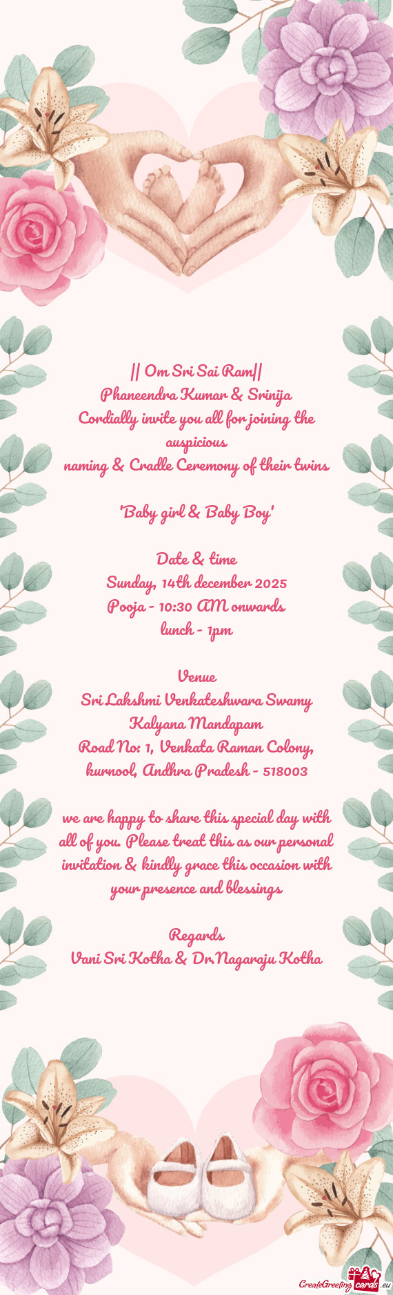 Pooja - 10:30 AM onwards