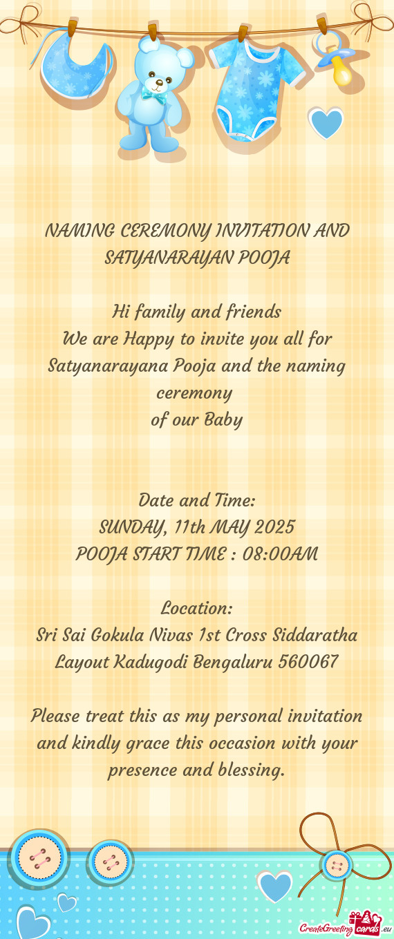 POOJA START TIME : 08:00AM