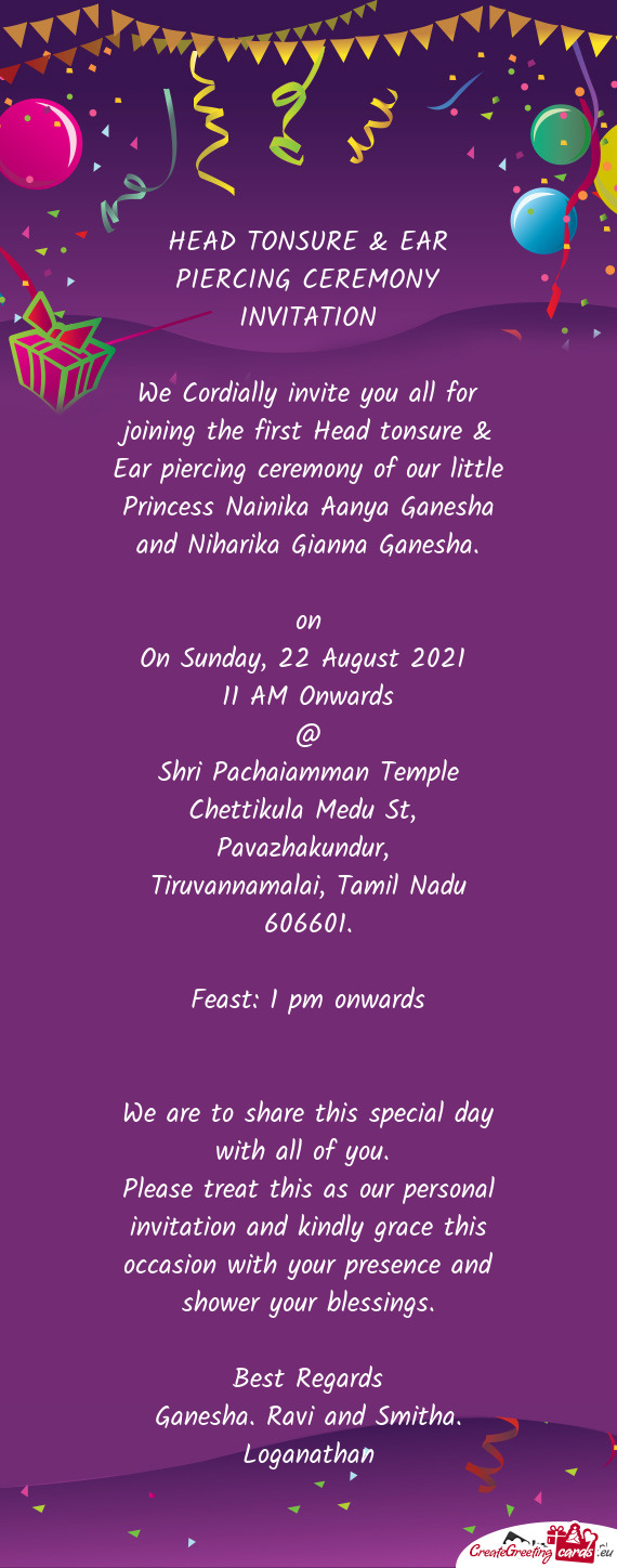 Princess Nainika Aanya Ganesha and Niharika Gianna Ganesha
