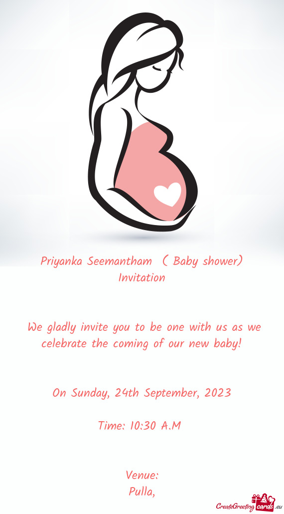 Priyanka Seemantham ( Baby shower) Invitation