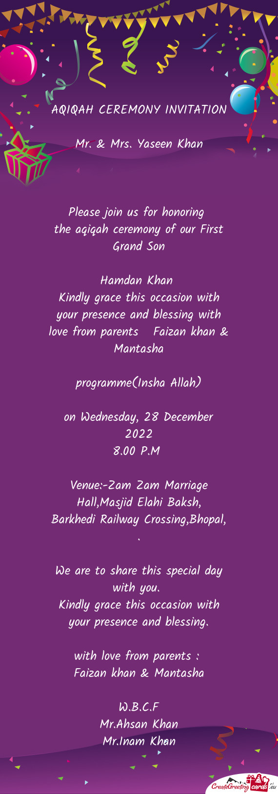 Programme(Insha Allah)
