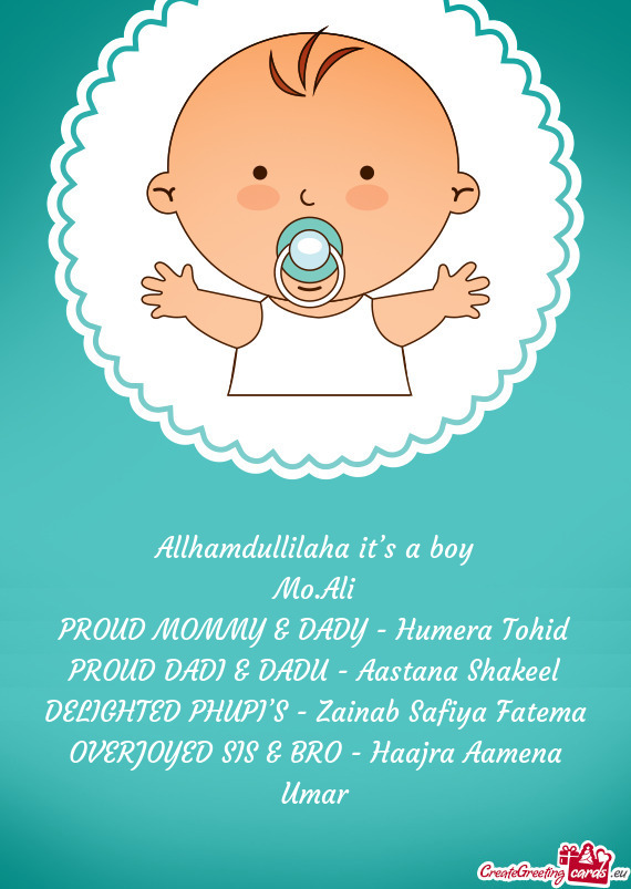 PROUD MOMMY & DADY - Humera Tohid