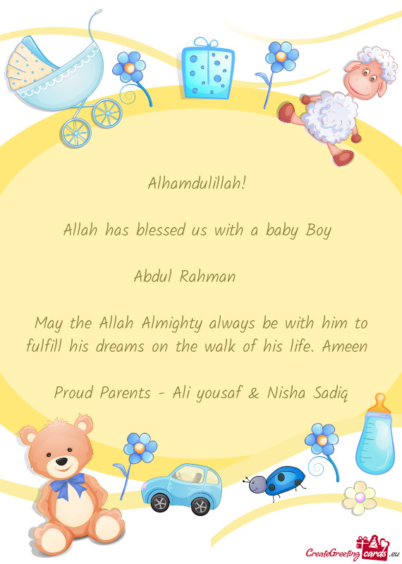 Proud Parents - Ali yousaf & Nisha Sadiq