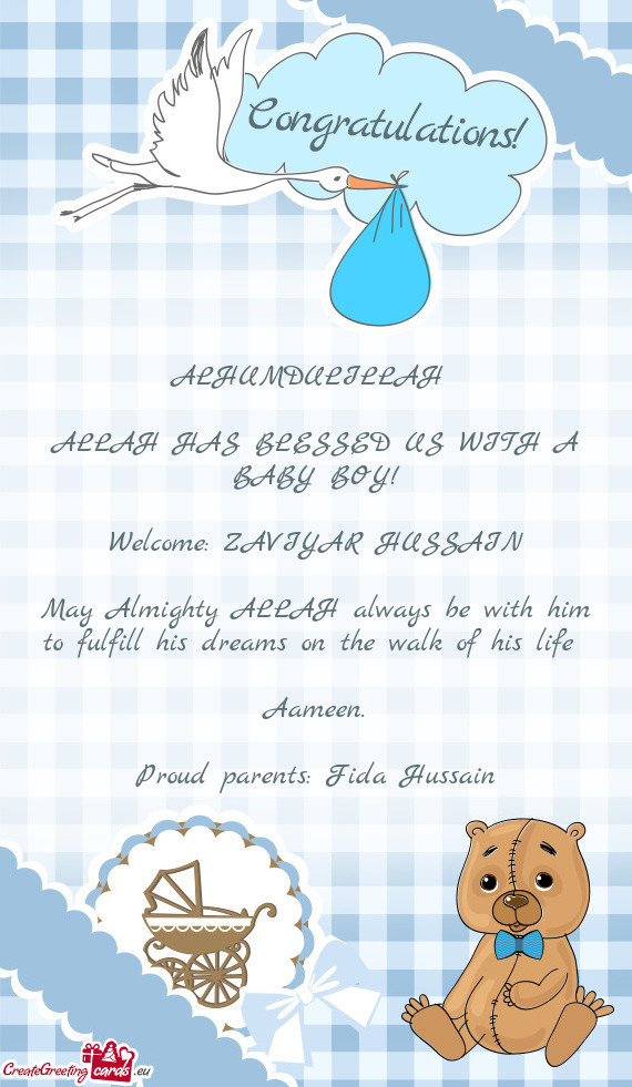 Proud parents: Fida Hussain