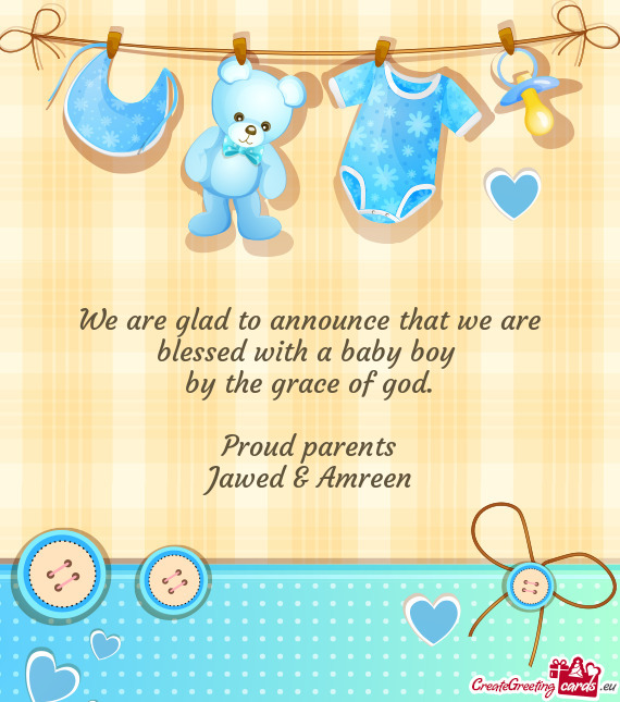 Proud parents
 Jawed & Amreen