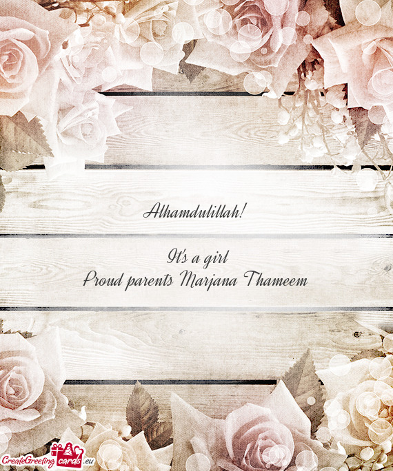 Proud parents Marjana Thameem