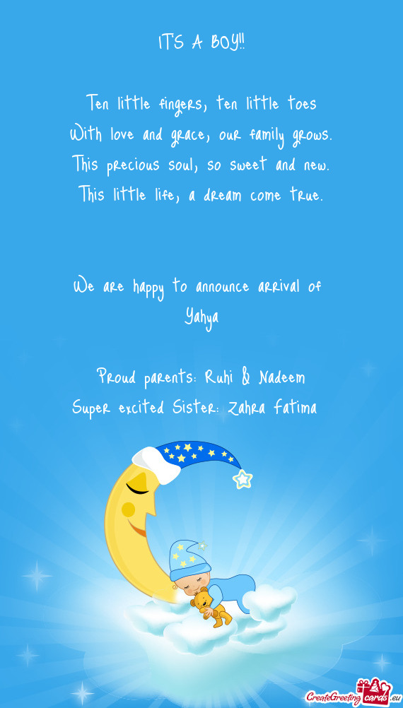 Proud parents: Ruhi & Nadeem