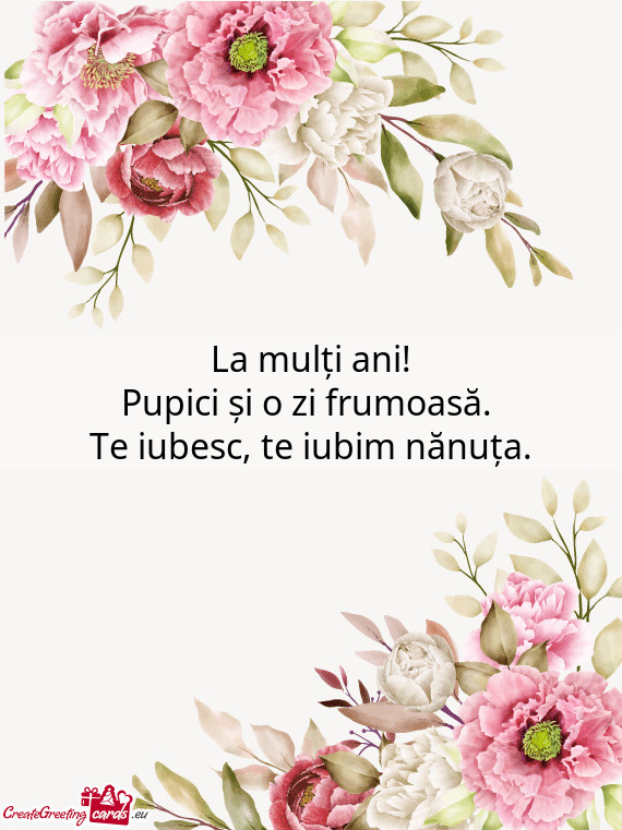 Pupici și o zi frumoasă