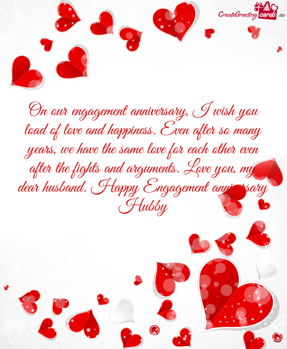 Py Engagement anniversary Hubby