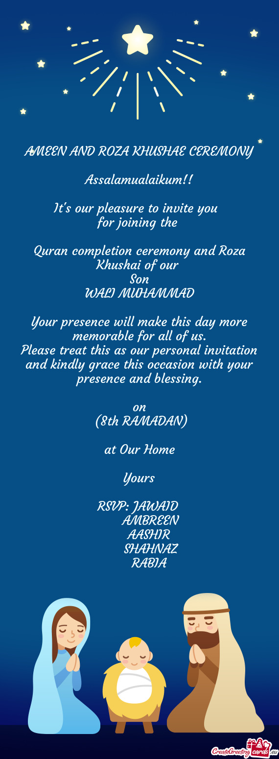 Quran completion ceremony and Roza Khushai of our
