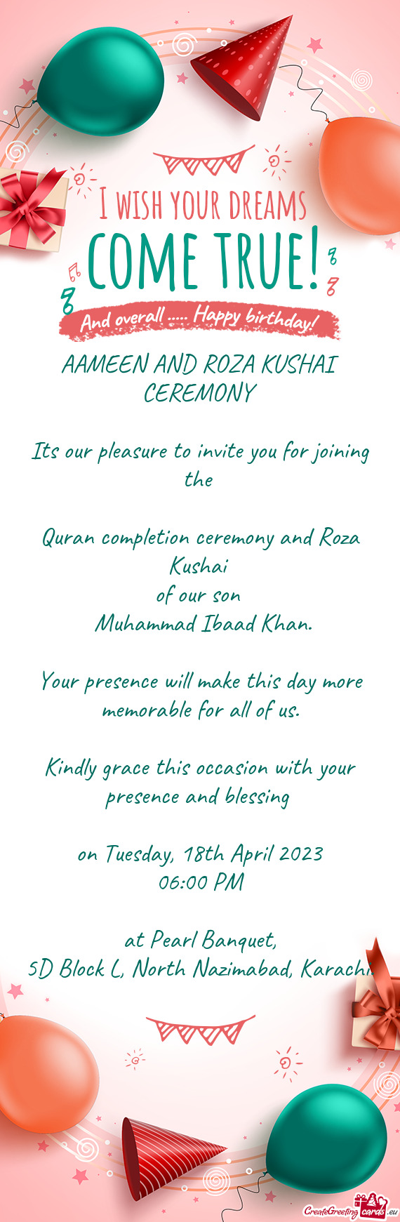 Quran completion ceremony and Roza Kushai