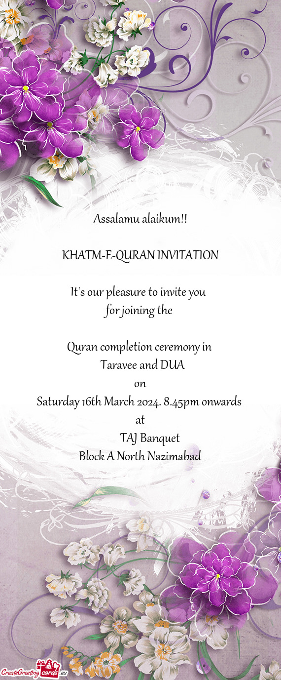 Quran completion ceremony in