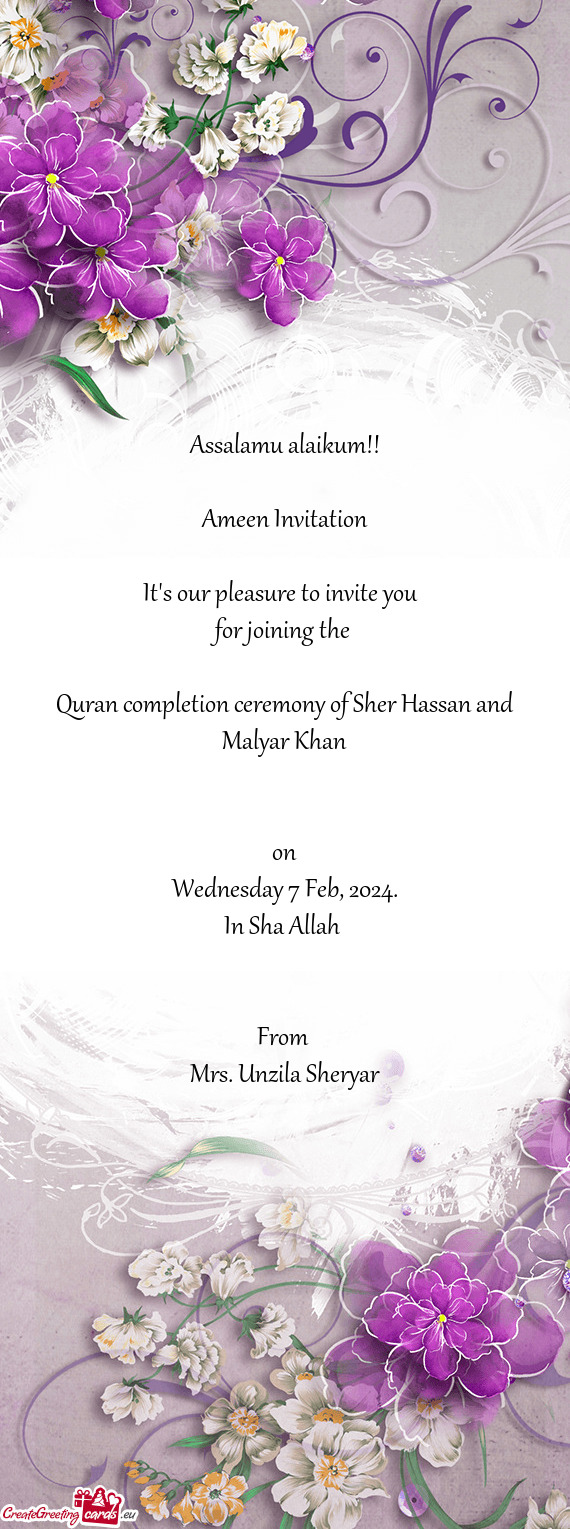 Quran completion ceremony of Sher Hassan and Malyar Khan