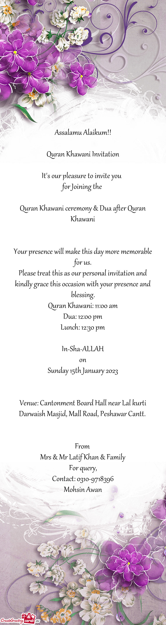 Quran Khawani ceremony & Dua after Quran Khawani