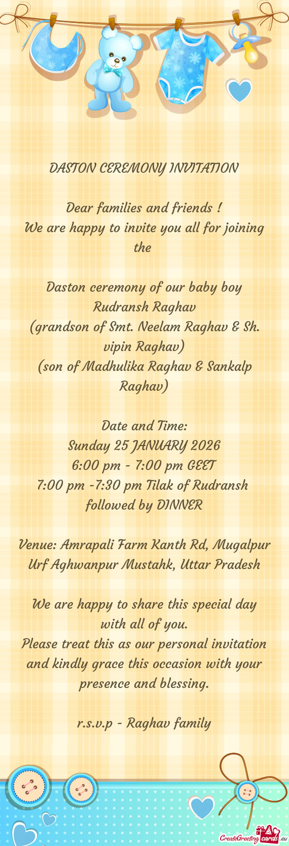 R.s.v.p - Raghav family