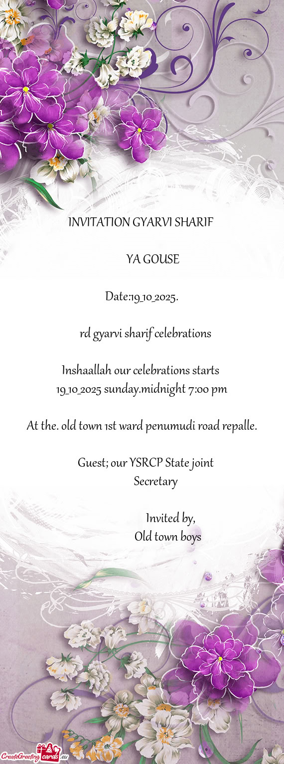 Rd gyarvi sharif celebrations