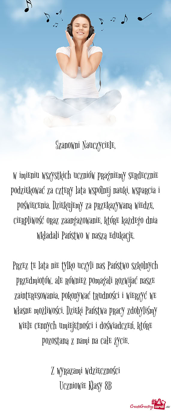 Re każdego dnia wkładali Państwo w naszą edukację