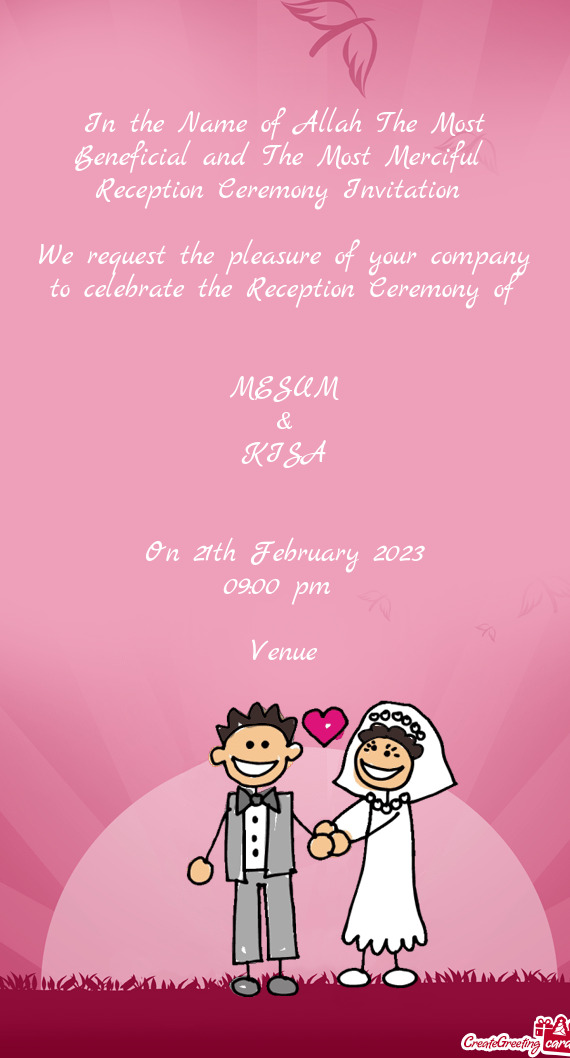 Reception Ceremony Invitation