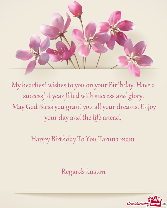 Regards kusum