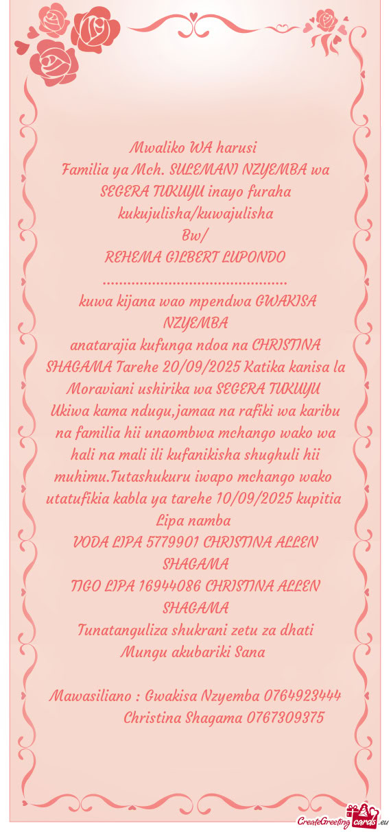 REHEMA GILBERT LUPONDO