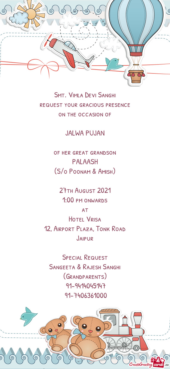 Request your gracious presence