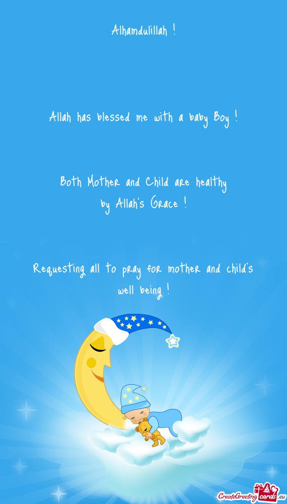 Requesting all to pray for mother and child
