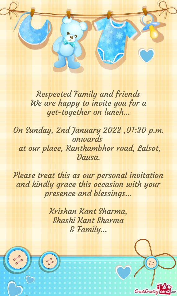 Respected Family and friends