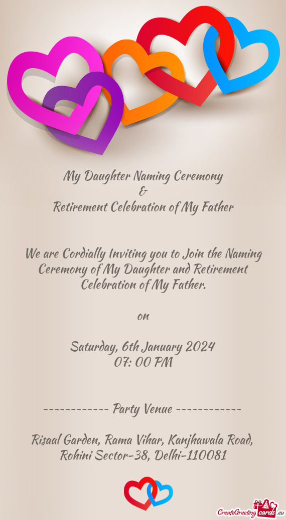 Retirement Celebration of My Father