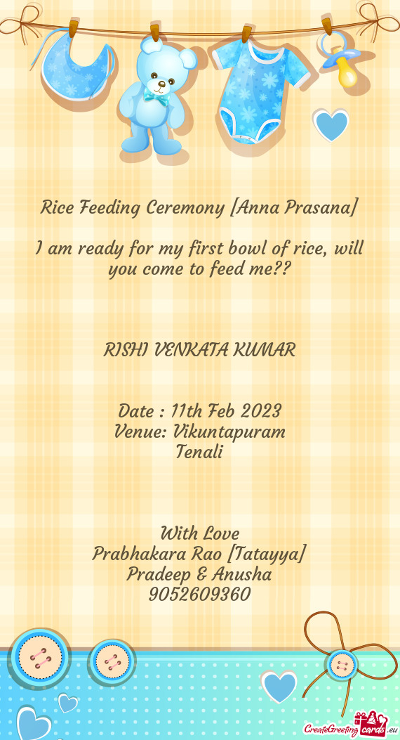 Rice Feeding Ceremony [Anna Prasana]